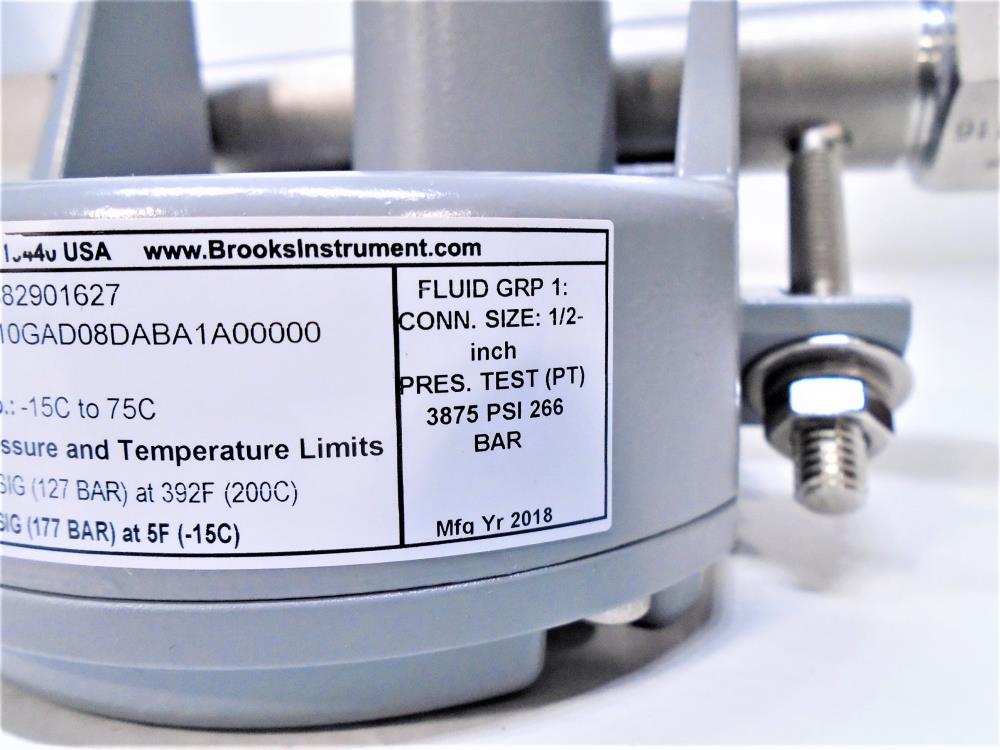 Brooks 1/2" NPT Armored Variable Area Flow Meter, Model 3810GAD08DABA1A00000